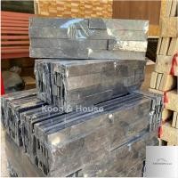 ราคา หินกาบจิ๊กซอว์ธรรมชาติ สีดำ 8 ชิ้น ติดผนัง ปูเสา ขนาด 10x30 cm (21291254138)