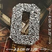 ราคา ตัวเลข เพชรวิบวับ คริสตัล สีขาวเงิน ตัวรีดติดเสื้อ ตัวรีด ติดกระเป๋า ติดหมวก ติดแจ๊คเก็ต NUMBER Patch (20211769283)