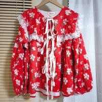 ราคา พร้อมส่ง Heaha เสื้อพิมพ์ลายคอปก ผูกโบว์ อกใหญ่ใส่สบาย งานสวยมาก (21320638830)