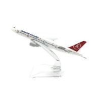 ราคา 16cm โมเดลเครื่องบิน Turkish Airlines 777 Aircraft Metal Model วัสดุทำจากเหล็ก มีล้อ พร้อมฐาน ของเล่น ของสะสม (16575423816)