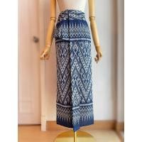 ราคา ชุดทำบุญ by Narciss ผ้าถุงผ้าฝ้าย ผ้าถุงทอลาย ผ้าซิ่น สีน้ำเงิน (19679553628)