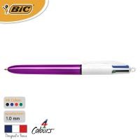 ราคา BIC บิ๊ก ปากกา 4 Colours Shine ปากกาลูกลื่น น้ำหมึก4in1 หัวปากกา 1 0 mm Purple จำนวน 1 ด้าม (6025238147)