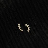 ราคา GOLDtutu เข็ม 9k ต่างหูทองแท้สตั๊ดเครื่องประดับเช็ก Cz คริสตัล kj90 (20670596337)