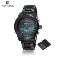 ราคา NAVIFORCE Men Watch Classic Original Wristwatch Waterproof Digital Display Watches Stainless Steel NF9024 (20800631637)
