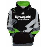 ราคา Hoodies Sweatshirts Kawasaki 3D Hoodie Racing Team Bike Motorcycle Start Race Biker Ninja Sweatshirt (8855979186)
