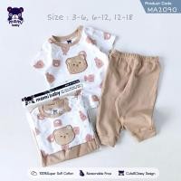 ราคา Mami baby ชุดเซ็ท เด็กผู้หญิง เด็กผู้ชาย เสื้อแขนสั้น กางเกงขายาว 3เดือน 18เดือน 3 6M 6 12M 12 18M (21350549651)
