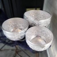 ราคา 138 ขัน ลายไทย ชุบเงิน ตรากระเช้า ขันอลูมิเนียมปั๊มลายไทย ไม่เป็นสนิม (16436478484)