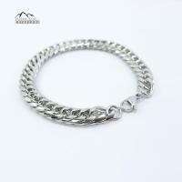 ราคา BU75 สร้อยข้อมือ สแตนเลสแท้ 9 มิล ยาว 20 ซม โซ่แบน NK สแตนเลสแท้ สร้อย กำไล สร้อยสแตนเลส ลายโซ่ (11253166222)