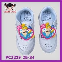 ราคา รองเท้าเด็กอนุบาล Princesses ติดเทป มีไฟ ลิขสิทธิ์แท้ Disney เจ้าหญิง PC2218 PC2219 ขาว Gerry Gang มีไฟ (20685523719)