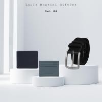 ราคา Giftset Louis Montini ชุดกิฟท์เซต กระเป๋าหนังแท้ เข็มขัดหนังแท้ เหมาะสำหรับของขวัญ กระเป๋าผู้ชาย VTLM (18282253766)