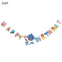 ราคา ToyStory 221 PCS น่ารัก Ocean ชุดธีมปลาฉลามใหม่ลูกโป่งตกแต่งปาร์ตี้วันเกิดชุดจานรับประทานอาหารเครื่องประดับสวมใส่งานปาร์ตี้จานผ้าปูโต๊ะตกแต่งถ้วยสำหรับชายหญิงใหม่ปีของขวัญ (11274755989)