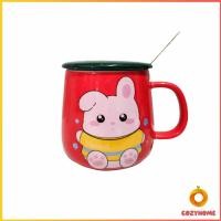 ราคา Cozy แก้วกาแฟเซรามิก ถ้วยนม กาแฟ ฝาปิดคละสี เเถมช้อน แก้วลายสัตว์น่ารัก Tableware (17225930911)