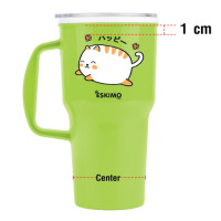 ราคา KD แก้วน้ำเก็บความเย็น แก้วน้ำพลาสติก แก้วน้ำมีหูหิ้ว 24oz ลายแมวอ้วน แก้วน้ำน่ารัก แก้วน้ำน่ารักพลาสติก CM 24YY (20073269082)