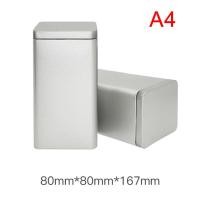 ราคา 1Pcs กระป๋องชาตารางโลหะกล่องบรรจุภัณฑ์กรณีกระป๋องเล็ก Jars (9405793358)