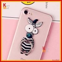 ราคา พร้อมส่ง 1 วัน KornMall ห่วงติดโทรศัพท์ แหวน ติดโทรศัพท์ iRing ลาย การ์ตูน สัตว์ น่ารัก ม้าลาย ควาย ลิง สิงโต Cute Big Eye Animal Cartoon หมุนได้ 360 (11075137015)