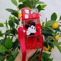 ราคา กระบอกน้ำเด็ก กระติกน้ำทรงสี่เหลี่ยมลายการ์ตูนสุดน่ารัก หลอดเด้ง พร้อมสายสะพาย ขนาด 520 mL 6030 (20910164298)