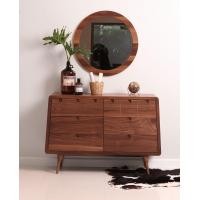 ราคา ตู้ลิ้นชัก โต๊ะแป้ง ตู้เก็บของ ตู้ Sideboard ขนาด 120 ซม ตู้ไม้ลายวอลนัท FURYOULIVING COM (14737180597)