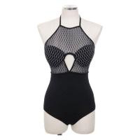 ราคา ชุดว่ายน้ำผู้หญิง สายเดี่ยว สีดำซีทรูพร้อม Bikins ชุดว่ายน้ำวันพีชสุดเซ็กซี่ (16083455206)