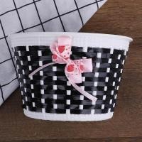 ราคา Dtake ตะกร้าจักรยานกระเป๋าด้านหน้าจักรยานโบว์ด้านหน้าตะกร้าสำหรับเด็กสาวขี่จักรยาน (10175488971)