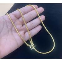 ราคา สร้อยคอลายกระดูกงูทรงมนสวมหัวได้24นิ้ว 1บาท บริการเก็บเงินปลายทาง (21067130189)