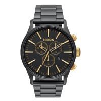 ราคา Nixon NXA3861041 00 Sentry Chrono SS Matte Black Gold นาฬิกาข้อมือผู้ชาย (19533946372)