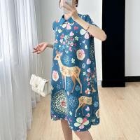 ราคา Issey Miyake 2023 กระโปรงไซส์ใหญ่ทรงหลวมพิมพ์ลายการ์ตูนสไตล์มิยาเกะชุดเดรสจับจีบผู้หญิงแบบใหม่สำหรับสาวอ้วนปกปิดหน้าท้องดูผอมเพรียว (19875120887)
