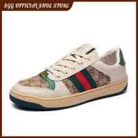 ราคา SGG Gucci รองเท้าผ้าใบสกปรกรองเท้าสีตุ่นสำหรับทั้งหญิงและชายรองเท้าผ้าใบลำลอง (9583619951)
