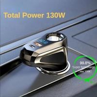 ราคา ที่ชาร์จในรถ130วัตต์ที่จุดบุหรี่ในรถยนต์ช่องเสียบที่ชาร์จเร็วสุดๆ USB และ PD ที่ชาร์จแบบหลายพอร์ตสำหรับ iPhone Huawei Xiaomi Samsung (21170462301)