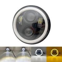 ราคา 5 3 4นิ้ว Halo DRL 5 75 LED ไฟหน้ารถจักรยานยนต์พร้อมวงเล็บสำหรับ Kawasaki Cafe Racer Cruiser Honda Shadow 750 Rebel 500 (16539152645)