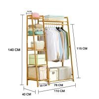 ราคา ราวตากผ้าไม้ ตู้เสื้อผ้าพร้อมชั้นวาง ราวไม้ พร้อมชั้นวาง ราวแขวนเสื้อ ราวแขวนผ้า ขนาด 110 150 ซม มีรับประกันสินค้า ส่งจากไทย Abele (2240834208)
