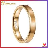 ราคา BONLAVIE 4mm Matte 18K Gold Plated 100 Real Tungsten Carbide Ring for Men Women Comfort Fit Size 5 10 (696870381)