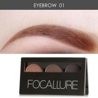 ราคา FOCALLURE พาเลทเขียนคิ้ว มีให้เลือก 3 สี กันน้ำ พร้อมแปรง (20806579485)