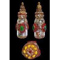 ราคา AD058 ส่งตรงปก สมเด็จโต ฐานโหลบรรจุเม็ดพระธาตุหลากสี ประดับพลอยเม็ดหยก3เม็ด ลงรักปิดทอง กรุวังหน้า สูง3 5นิ้ว (21366244499)