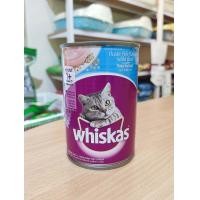 ราคา Whiskas วิสกัสอาหารเปียกกระป๋องสำหรับแมวโต รสปลาทะเล ปริมาณ 400 กรัม 400 g (17443107634)
