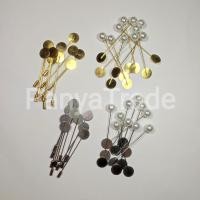 ราคา เข็มกลัดพินสูท เข็มกลัดแป้น สีเงินทองเงินมุกทองมุก 10ชิ้น (15650097498)