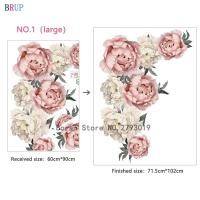 ราคา 71 5X102ซม ขนาดใหญ่สีชมพูดอกไม้ดอกโบตั๋นสติ๊กเกอร์ติดผนังดอกไม้โรแมนติกการตกแต่งบ้านสำหรับห้องนอนห้องนั่งเล่น DIY Decals ผนังไวนิล (21171139143)