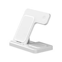 ราคา แท่นชาร์จไร้สายแบบ3 in 1สำหรับ iPhone 14 13 12 11X8 Apple Watch 8 7 6 5 airpods พับได้15W แท่นชาร์จเร็ว (21171136119)