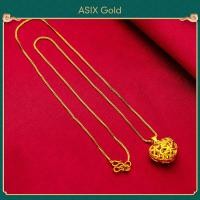 ราคา ASIX GOLD ชุดเครื่องประดับชุบทอง 24k สร้อยคอจี้รูปหัวใจ แหวนรูปหัวใจ แหวนหมั้น สีไม่ดําคล้ํา ไม่ลอกออก (18308590035)