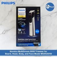 ราคา Philips Norelco MultiGroom 9000 Trimmer for Beard Head Body and Face Model MG9520 50 เครื่องตัดแต่งหนวดและเส้นผม (21281489108)