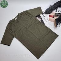 ราคา เสือยืดคอกลมเนื้อผ้าร่องยืด เนื้อผ้าหนาทน ใส่สบาย COD (15060563583)