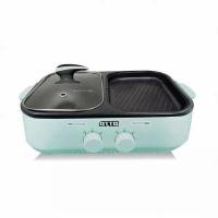 ราคา เตาปิ้งย่าง หม้อสุกี้ เตาปิ้งย่างอเนกประสงค์ bbq electric บาร์บีคิว เตาสุกี้ ปิ้งย่าง เตาย่าง หม้อต้มชาบู 2in1 มี 2 ช่อง Non Stick แข็งแรงทนทาน Nitari (20945910040)