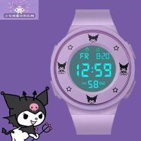 ราคา Sanrio Kuromi นาฬิกาซิลิโคนสำหรับเด็กผู้หญิงJam Tangan Elektronik หน้าปัดทรงกลมคุณภาพสูง Jam Tangan Sport กันน้ำสำหรับเด็กนักเรียนเด็ก (19888412597)