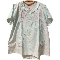 ราคา 1 ชุดนอนผ้าฝ้าย ขาสี่ส่วน แขนสั้น สีเขียว คอกลม ไม่มีระบาย ขนาด ฟรีไซส์ (20513336726)