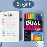 ราคา ปากกาพู่กัน Tombow Dual Brush Pen Set ปากกา 2 หัว 10 แท่ง หัวบรัช บูโจ Calligraphy Bullet Journal Bujo Pen by mimisplan (16666914581)