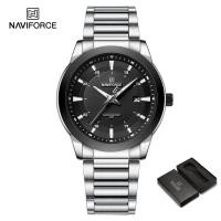 ราคา สายปฏิทินสแตนเลสควอตซ์ลำลองนาฬิกาสำหรับผู้ชาย NAVIFORCE กันน้ำ NF8029 (21350442379)