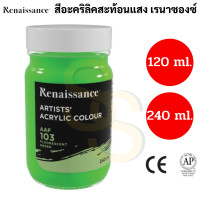 ราคา Renaissance สีอะคริลิคสะท้อนแสง 120ml 240ml กันน้ำ ทนแดด Fluorescent Acrylic สีอะครลิค สะท้อนแสง เรนาซองซ์ neon นีออน (16691834035)
