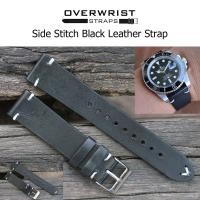 ราคา สายนาฬิกา สายหนังวัวแท้ overwrist side stitch leather strap (10297169345)