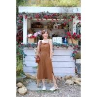 ราคา เดรสผ้าฝ้ายสายเดี่ยวโชว์หลังแนวมินิมอล (19999385689)