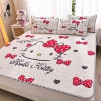 ราคา ฤดูร้อนการ์ตูนแผ่นเตียง H Ello K Itty Cinnamoroll Sanrio ปรับลื่น Kawaii ที่นอนครอบคลุมคู่เดียวพระมหากษัตริย์พระราชินีเตียง (19611792446)