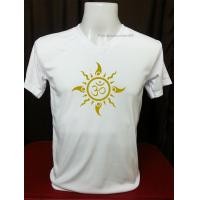 ราคา เสื้อโอม เสื้อยืดคอวี ลายโอมสีทอง ทรงตรง ใส่ได้ทั้งชายและหญิง ไม่ยับ ไม่หด ไม่ย้วย (19779426575)